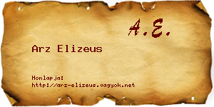 Arz Elizeus névjegykártya
